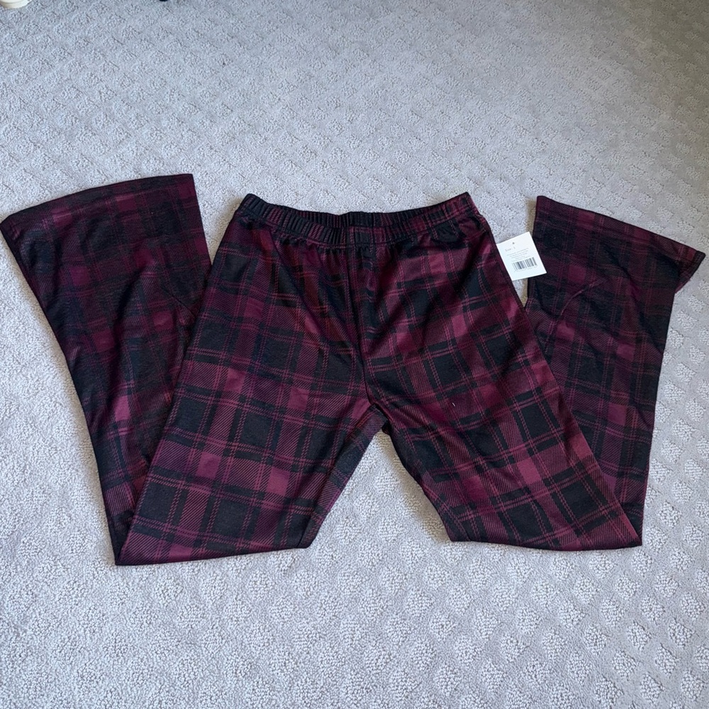 Plaid Kids Casual Bottoms - Black and Red